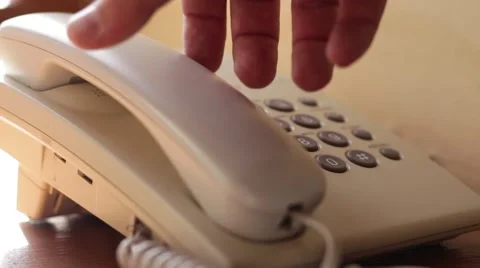 Manager using office phone Stock Footage 68991500