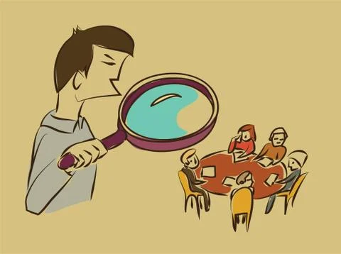 Manager vector illustration control sketch colorful doodle Stock Illustration