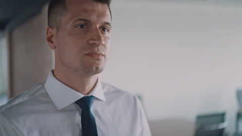 Manager walks in office building Stock Footage 164892897