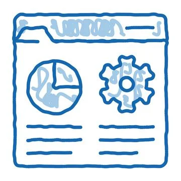 Manager Web Site doodle icon hand drawn illustration Stock Illustration