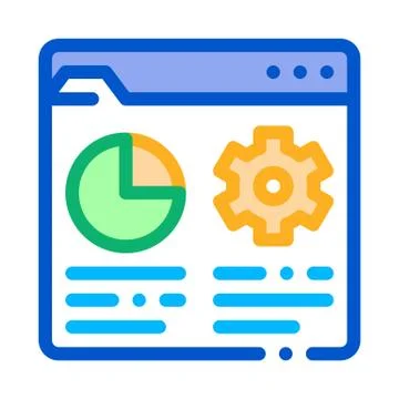 Manager Web Site Icon Vector Outline Illustration Stock Illustration