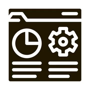 Manager Web Site Icon Vector Glyph Illustration Stock Illustration
