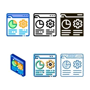 Manager web site icon vector outline styles Stock-Illustration