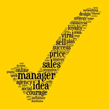 Manager word cloud concept Stock Illustration