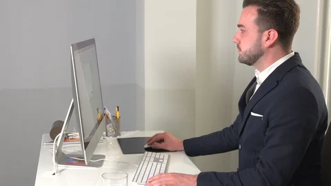 Manager working in the office Stock Footage 104626117