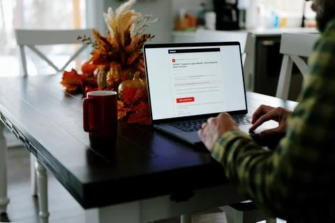 Manager Working Remotely Falls Victim to Malware Stock Photos
