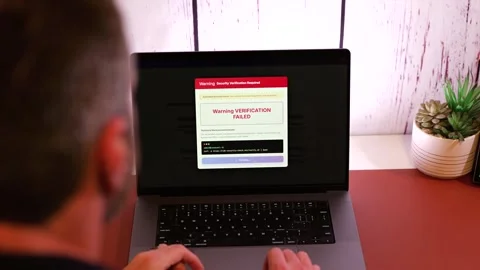 Manager Working Remotely Victim to Ransomware Stock Footage 322132734