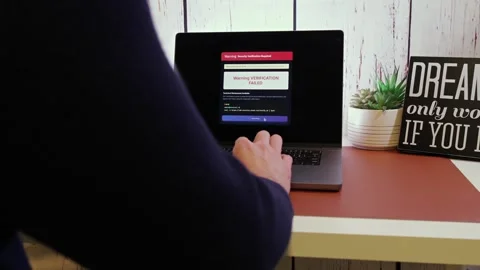 Manager Working Remotely Victim to Ransomware Stock Footage 322132930