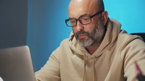 Manager Works At The Computer Stock Footage 147334664