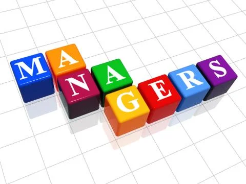 Managers in colour  Stock Illustration