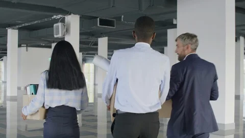 Managers moving to new office Stock Footage 125715441