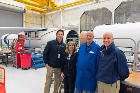 Managers of NASA's Launch Services Program (LSP) at Kennedy Space Center vi.. Stock-Fotos