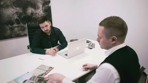 Managers view the project Stock Footage 82207325