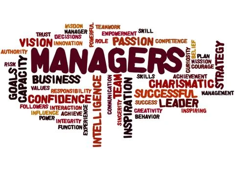 Managers, word cloud concept Stock Illustration