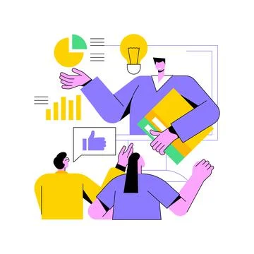 Managers workshop abstract concept vector illustration. Illustrazione stock