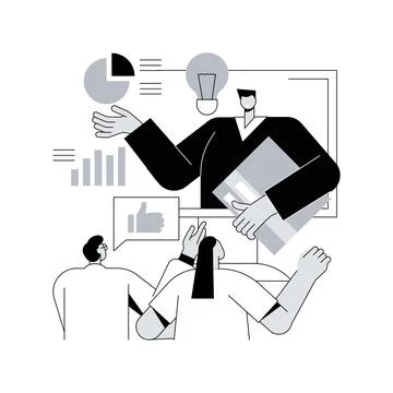 Managers workshop abstract concept vector illustration. Stock Illustration