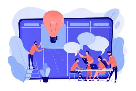 Managers workshop concept vector illustration. Stock Illustration
