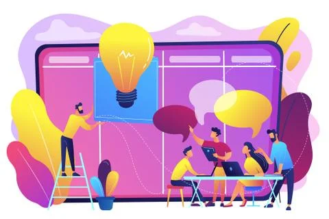 Managers workshop concept vector illustration. Illustrazione stock