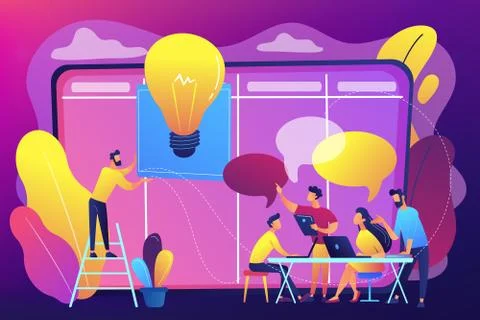 Managers workshop concept vector illustration. Stock Illustration