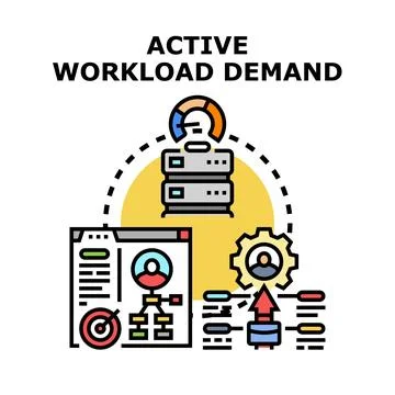 Managing active workload demand in cloud computing systems 스톡 일러스트