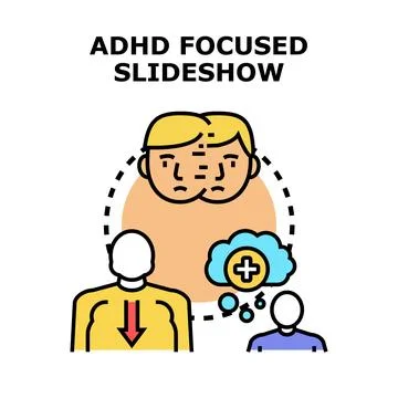 Managing adhd symptoms and improving focus Stock Illustration