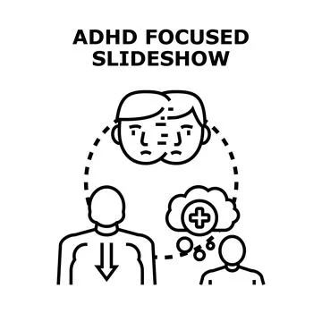 Managing adhd symptoms and improving focus Stock Illustration