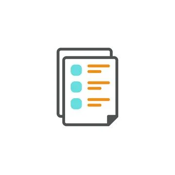 Managing and Tracking Documents with Survey Tracklist Stock Illustration