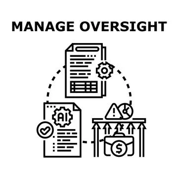 Managing corporate oversight with ai driven business process control Stock Illustration