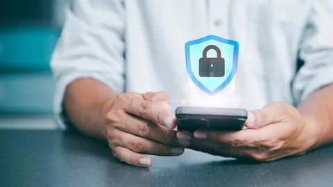 Managing cybersecurity with online authentication technology, young busines.. Photos