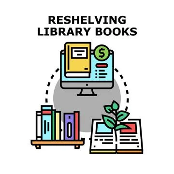 Managing educational content and digital book learning Illustrazione stock