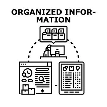 Managing organized information flow with digital technology イラスト素材