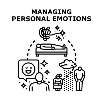 Managing personal emotions concept vector illustration Stock Illustration