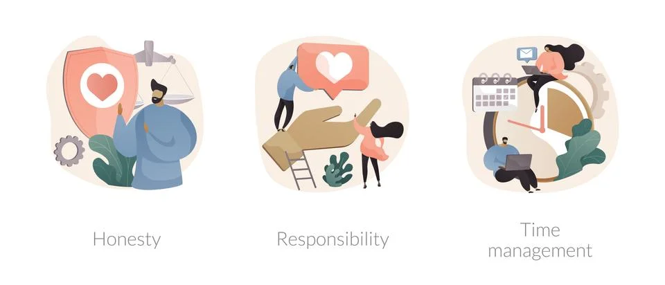 Managing position abstract concept vector illustrations. Illustrazione stock