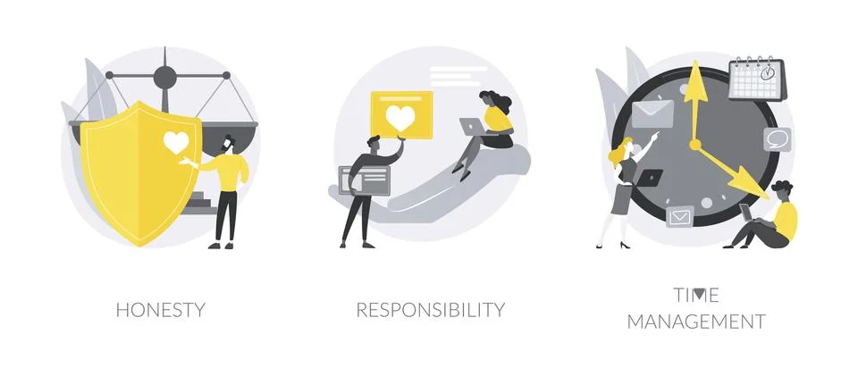 Managing position abstract concept vector illustrations. Illustrazione stock