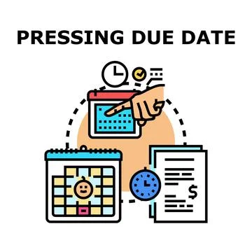 Managing pressing due dates and important calendar events Stock Illustration