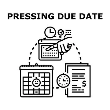 Managing pressing due dates and important calendar events Stock Illustration