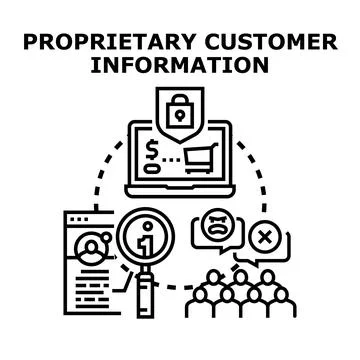 Managing proprietary customer information and data security Stock Illustration