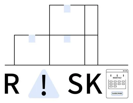 Managing Risk in Subscription-Based Business with Data and Analysis Stock Illustration