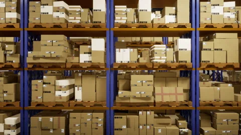 Managing storage in depot operating in supply chain logistical sector Stock Footage 266854614