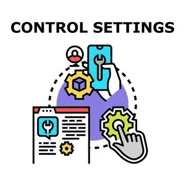 Managing system control settings for digital customization Stock Illustration