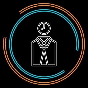 Managing time icon, vector time management Stock Illustration