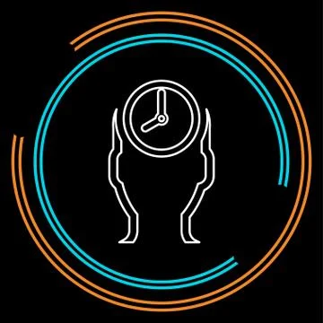 Managing time icon, vector time management Stock Illustration