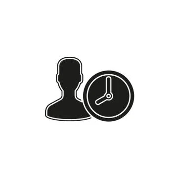 Managing time icon, vector time management concept. business symbol Stock Illustration