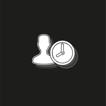 Managing time icon, vector time management concept. business symbol Illustrazione stock