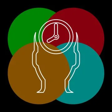 Managing time icon, vector time management Stock Illustration