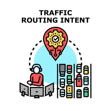 Managing vehicles flow and intelligent navigation solution Stock Illustration