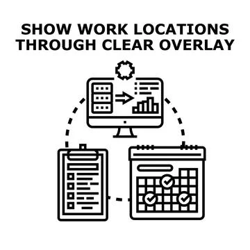 Managing work tasks and project progress scheduling Stockillustratie