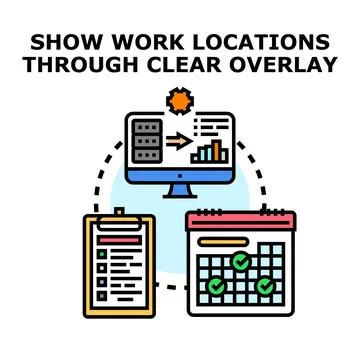 Managing work tasks and project progress scheduling Stock Illustration