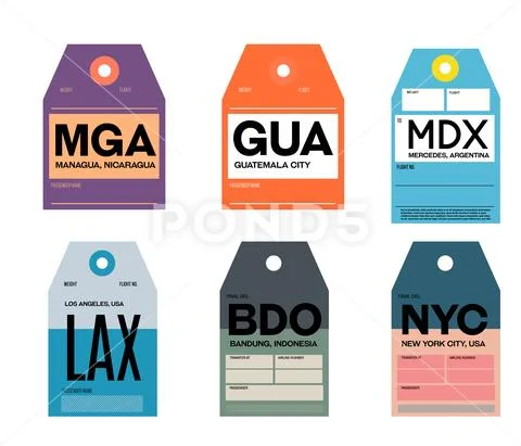 Managua guatemala city mercedes los angeles bandung new york Stock Illustration