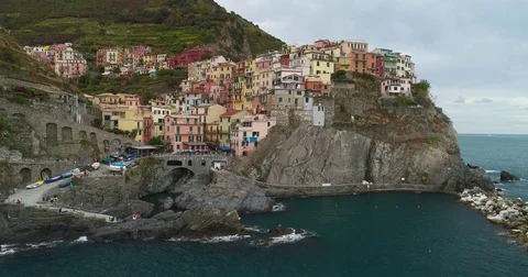 Manarola Aerial View Stock-Footage 80897024